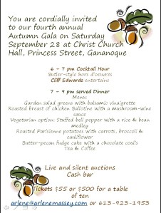 GDHS Autumn Gala Invitation